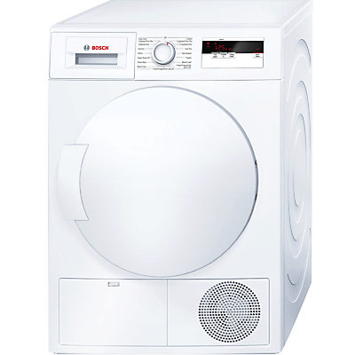 Bosch WTH83000GB Heat Pump Condenser Tumble Dryer, 8kg Load, A+ Energy Rating, White